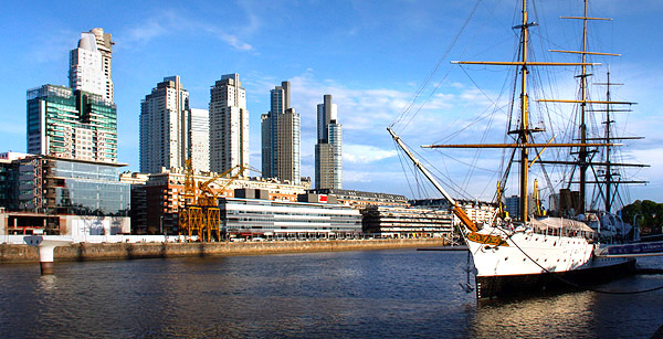 Puerto Madero Waterfront in the River Plate, Buenos Aires, Argentina