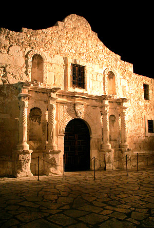 The Alamo at night, San Antonio