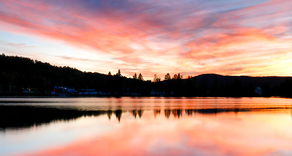 Joe's Pond sunset, Vermont, New England
